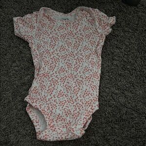 Carter's Pink and White Bodysuit One Piece Soft Cotton